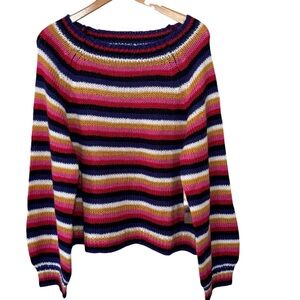 New CRAVE FAME by Almost Famous Pull Over Stripe Sweater. Women’s XL